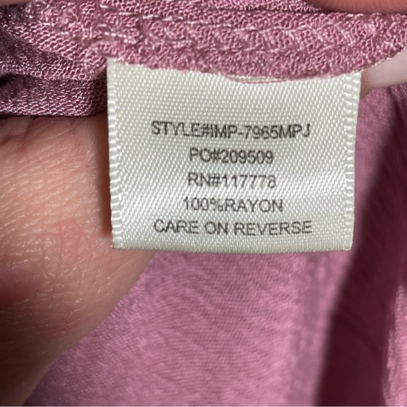 LOVESTITCH Pink V-Neck Gauze Maxi Dress with Pockets S/M NWOT - Picture 4 of 5